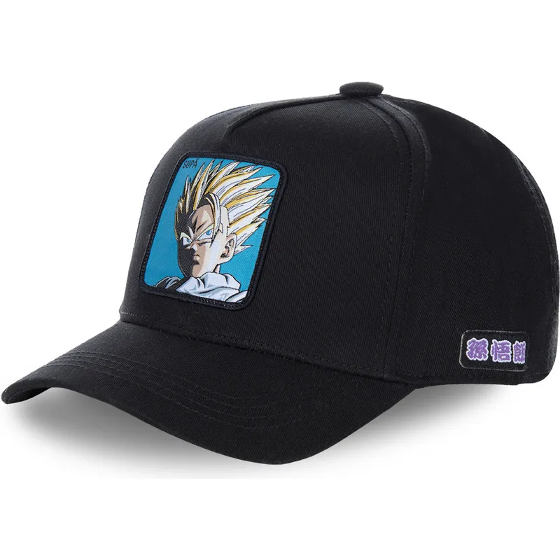 kapa-zaobljena-crna-snapback-super-saiyan-2-supb-son-gohan-dragon-ball-capslab