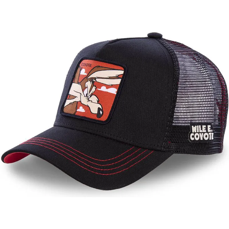 kape-zaobljena-crna-snapback-coy1-kojot-looney-tunes-capslab
