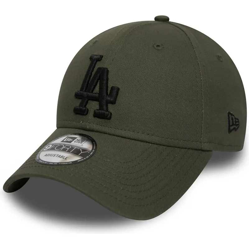 kapa-zaobljena-zelena-podesiv-9forty-essential-los-angeles-dodgers-mlb-new-era