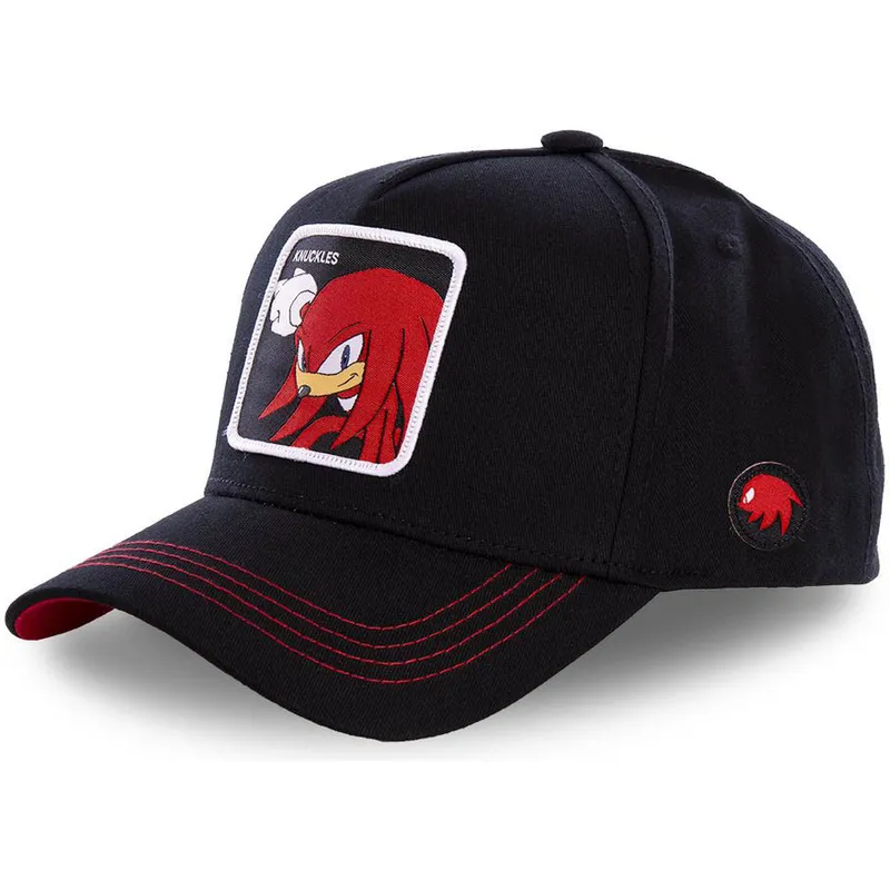 kapa-zaobljena-crna-snapback-knub-knuckles-the-echidna-sonic-the-hedgehog-capslab