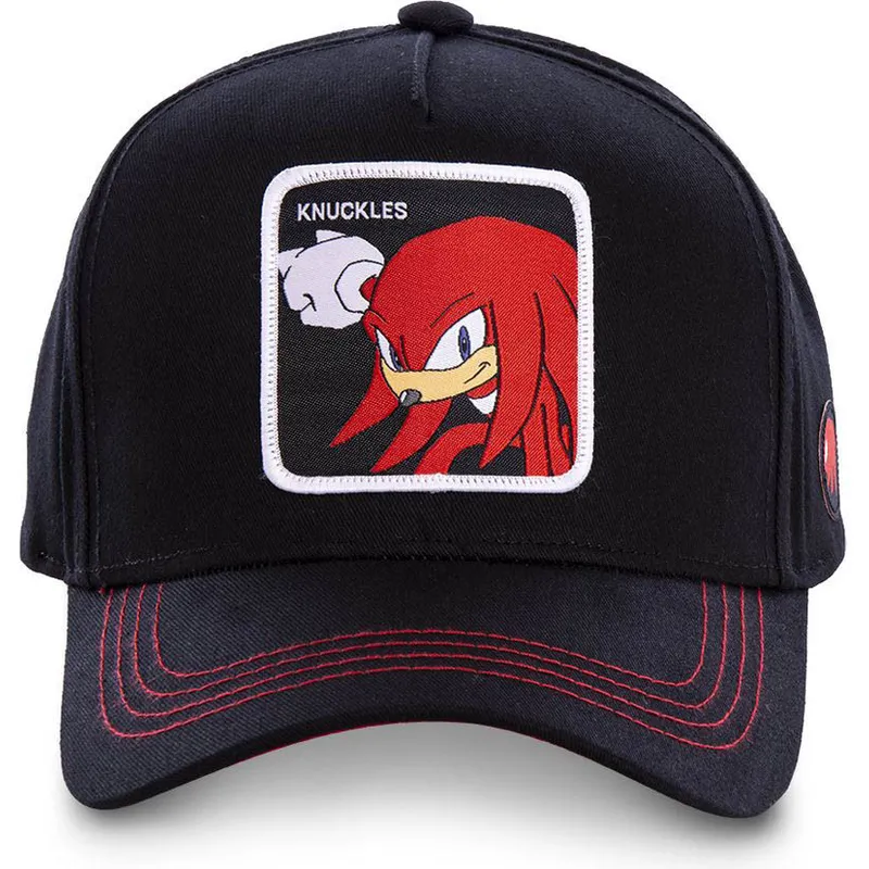 kapa-zaobljena-crna-snapback-knub-knuckles-the-echidna-sonic-the-hedgehog-capslab
