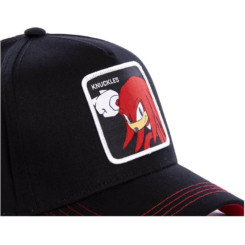 kapa-zaobljena-crna-snapback-knub-knuckles-the-echidna-sonic-the-hedgehog-capslab