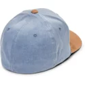 volcom-curved-brim-melindigo-full-stone-xfit-blue-fitted-cap-with-brown-visor