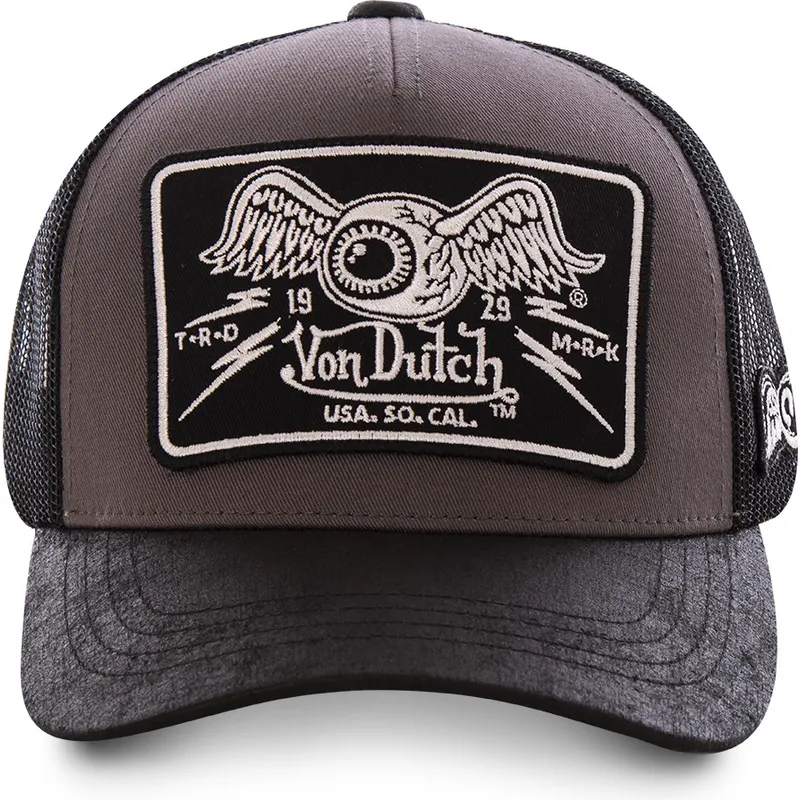 kapa-zaobljena-siva-snapback-damaged-von-dutch