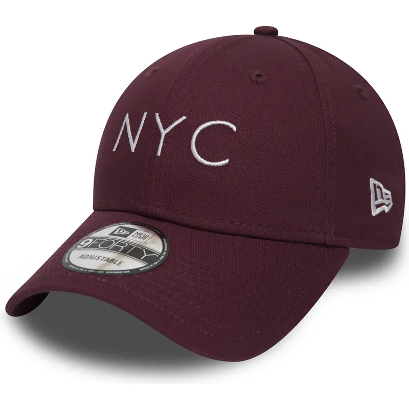kapa-zaobljena-crvena-podesiv-9forty-essential-nyc-new-era