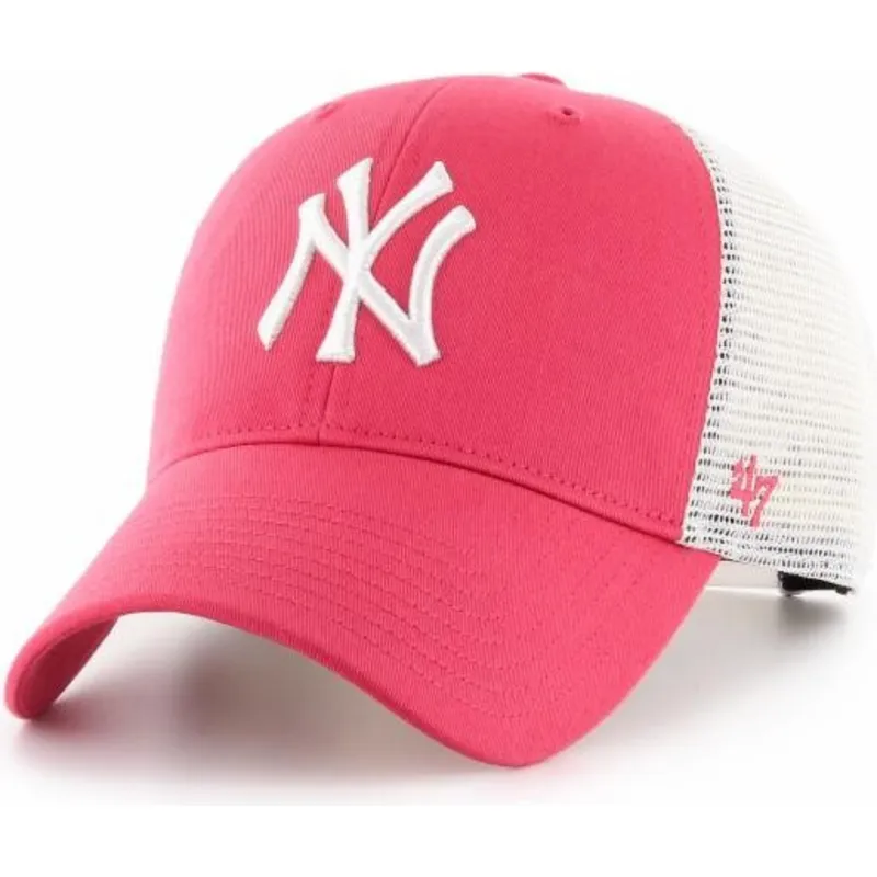 kapa-zaobljena-ruzicasta-snapback-mvp-flagship-new-york-yankees-mlb-47-brand
