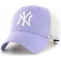kapa-zaobljena-ljubicasta-snapback-lavanda-mvp-flagship-new-york-yankees-mlb-47-brand