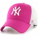 kapa-zaobljena-ruzicasta-snapback-mvp-flagship-new-york-yankees-mlb-47-brand