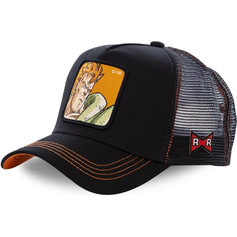 kapa-zaobljena-crna-snapback-androide-c16b-c-16-dragon-ball-capslab kapa-zaobljena-crna-snapback-androide-c16b-c-16-dragon-ball-capslab