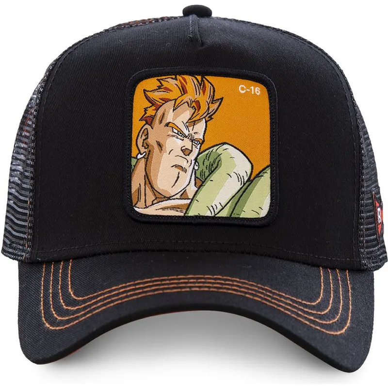 kapa-zaobljena-crna-snapback-androide-c16b-c-16-dragon-ball-capslab kapa-zaobljena-crna-snapback-androide-c16b-c-16-dragon-ball-capslab
