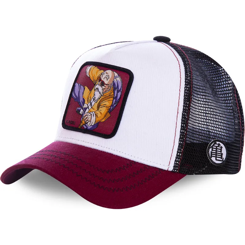 kapa-zaobljena-bijela-snapback-kam7-muten-roshi-dragon-ball-capslab