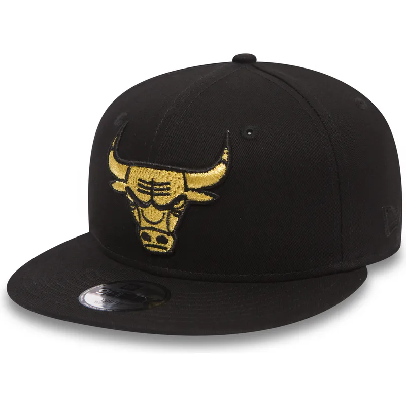 kapa-ravna-crna-snapback-za-djecu-oro-9fifty-golden-chicago-bulls-nba-new-era
