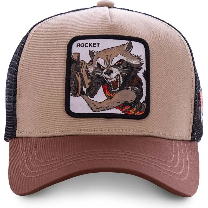 kapa-zaobljena-smeda-snapback-roc1-rocket-raccoon-marvel-comics-capslab