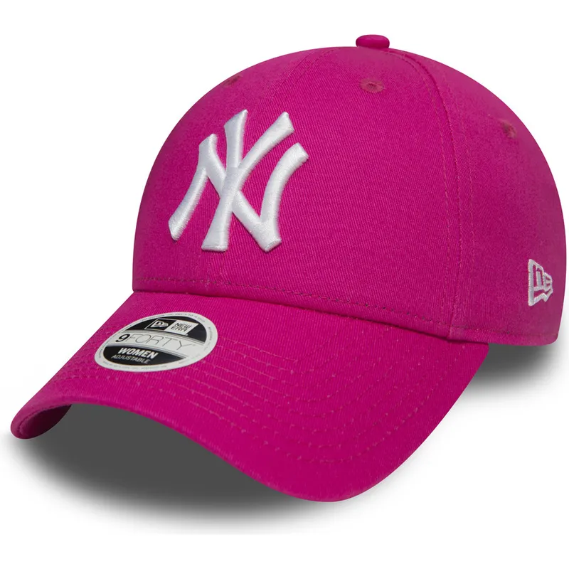 kapa-zaobljena-ruzicasta-podesiv-9forty-essential-new-york-yankees-mlb-new-era