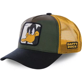 Capslab Daffy Duck DAF4 Looney Tunes Camouflage, Yellow and Black Trucker Hat