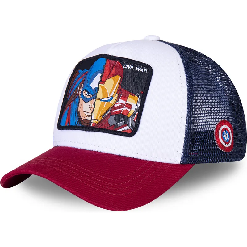 kapa-zaobljena-bijela-snapback-civil-war-war1-kapetan-amerika-i-iron-man-marvel-comics-capslab
