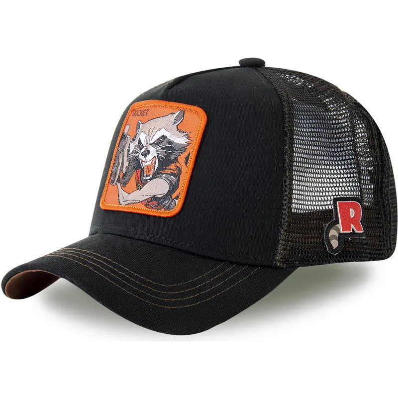 kapa-zaobljena-crna-snapback-roc4-rocket-raccoon-marvel-comics-capslab