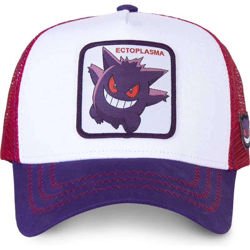 kapa-zaobljena-bijela-snapback-gen1-gengar-pokemon-capslab