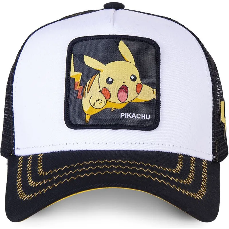 kapa-zaobljena-bijela-snapback-pik5-pikachu-pokemon-capslab