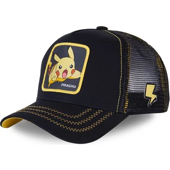 Kapa zaobljena crna snapback PIK7 Pikachu Pokémon Capslab
