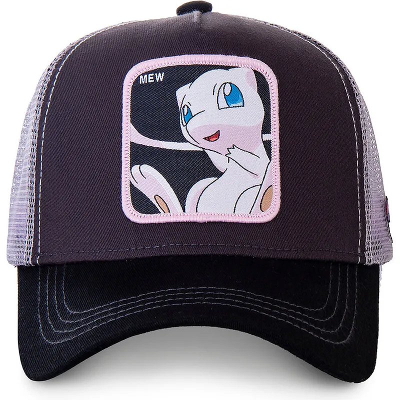 kapa-zaobljena-crna-snapback-mew3-mew-pokemon-capslab kapa-zaobljena-crna-snapback-mew3-mew-pokemon-capslab
