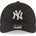 new-era-curved-brim-9twenty-nylon-packable-new-york-yankees-mlb-black-adjustable-cap