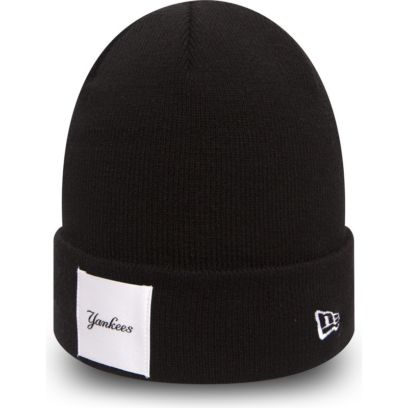 new-era-cuff-knit-satin-patch-new-york-yankees-mlb-black-beanie