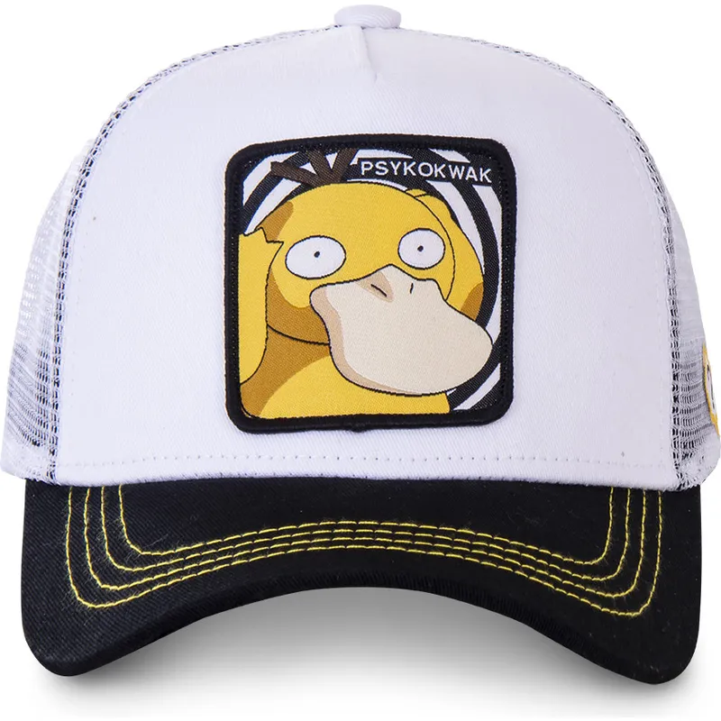 kapa-zaobljena-bijela-snapback-psy3-psyduck-pokemon-capslab kapa-zaobljena-bijela-snapback-psy3-psyduck-pokemon-capslab