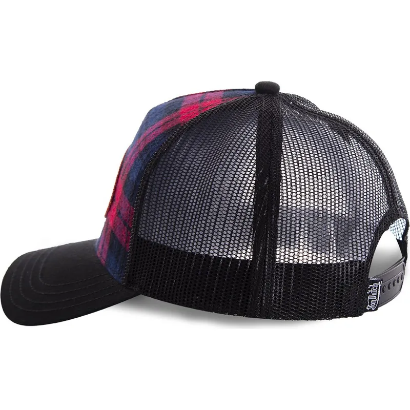 kapa-zaobljena-crna-snapback-estampado-cuadros-carb2-von-dutch