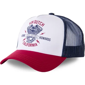 Kapa zaobljena bijela snapback MOTBLU Von Dutch