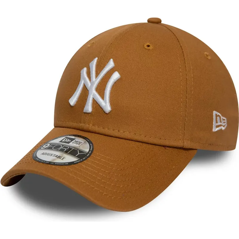 kapa-zaobljena-smeda-podesiv-trigo-9forty-league-essential-new-york-yankees-mlb-new-era