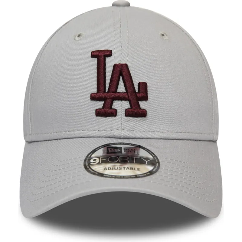 kapa-zaobljena-siva-podesiv-9forty-essential-los-angeles-dodgers-mlb-new-era