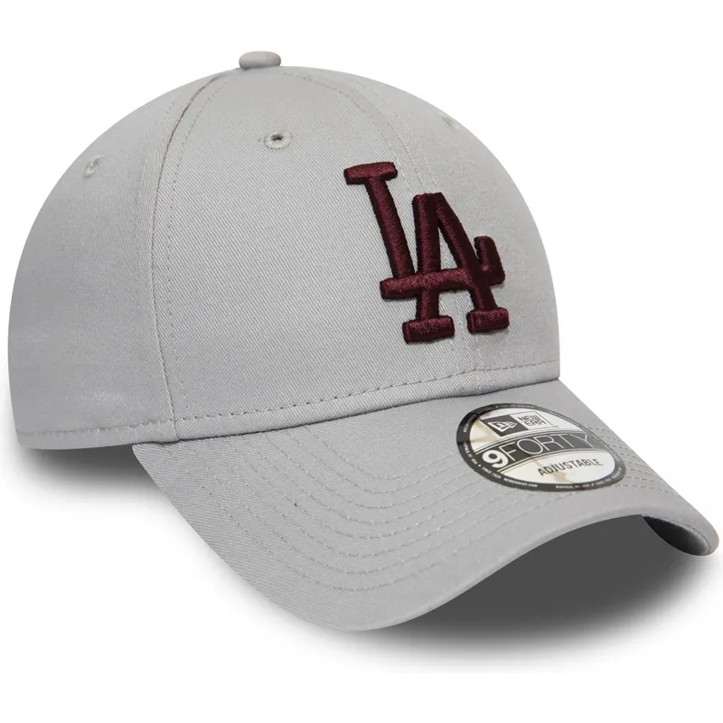 kapa-zaobljena-siva-podesiv-9forty-essential-los-angeles-dodgers-mlb-new-era