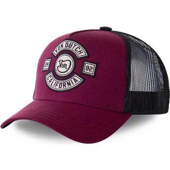 Kape zaobljena crvena snapback BIKBOR Von Dutch