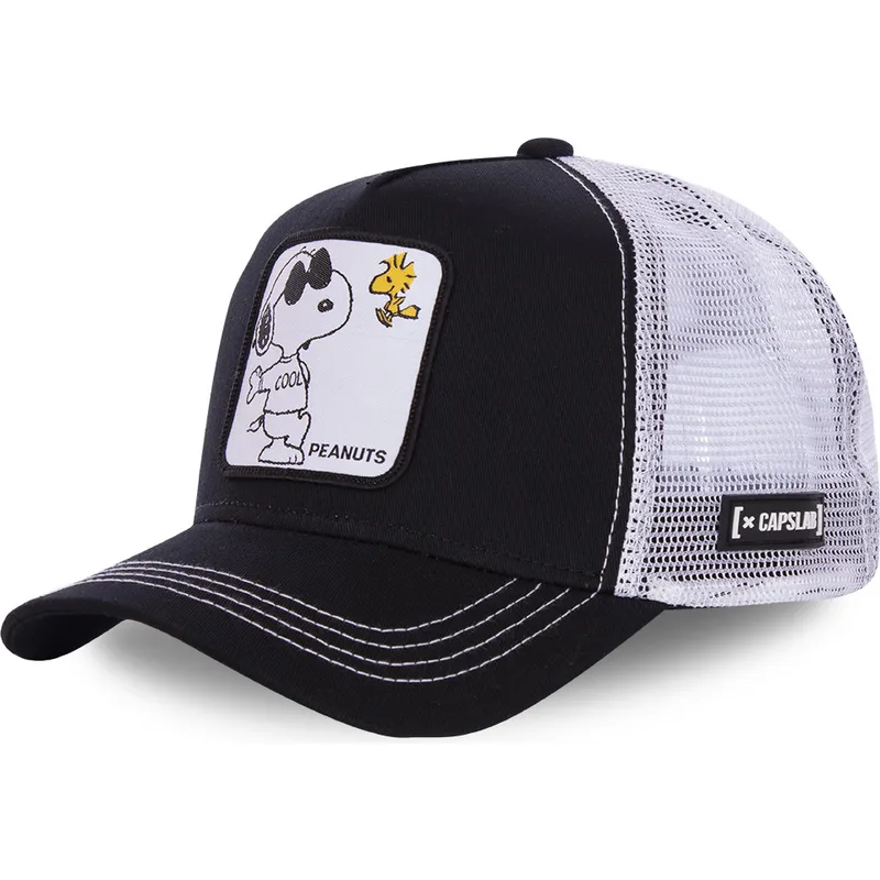 kapa-zaobljena-crna-snapback-joe-cool-naw1-snoopy-kikiriki-capslab