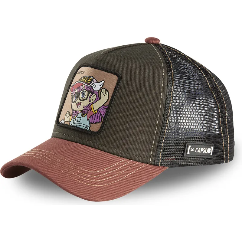 kapa-zaobljena-smeda-snapback-rob1-arale-norimaki-dr-slump-capslab