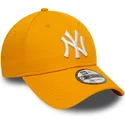 new-era-curved-brim-9forty-league-essential-new-york-yankees-mlb-yellow-adjustable-cap