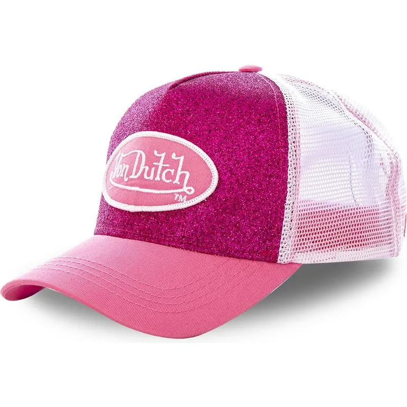 kapa-zaobljena-ruzicasta-snapback-pin-von-dutch