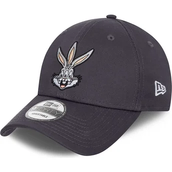 new-era-curved-brim-9forty-bugs-bunny-looney-tunes-grey-adjustable-cap