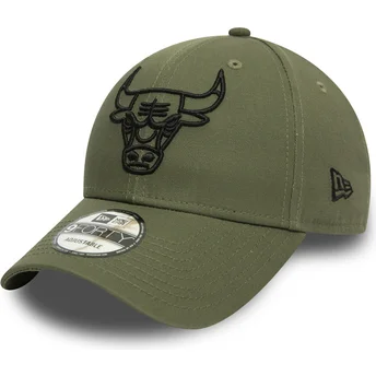 kapa-zaobljena-zelena-podesiv-9forty-league-essential-chicago-bulls-nba-new-era