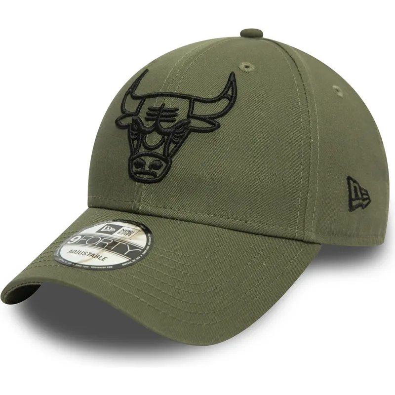kapa-zaobljena-zelena-podesiv-9forty-league-essential-chicago-bulls-nba-new-era