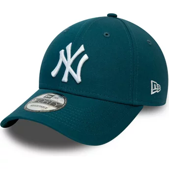 new-era-curved-brim-9forty-league-essential-new-york-yankees-mlb-blue-adjustable-cap