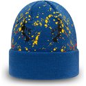 new-era-youth-superman-cuff-knit-paint-splat-dc-comics-blue-beanie