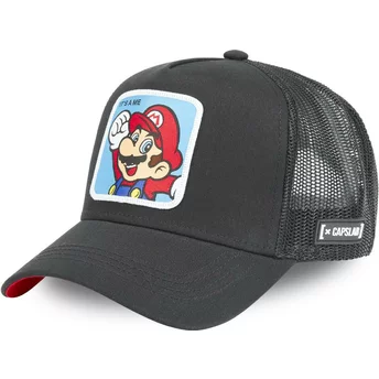 Capslab Mario CLA2 Super Mario Bros. Black Trucker Hat