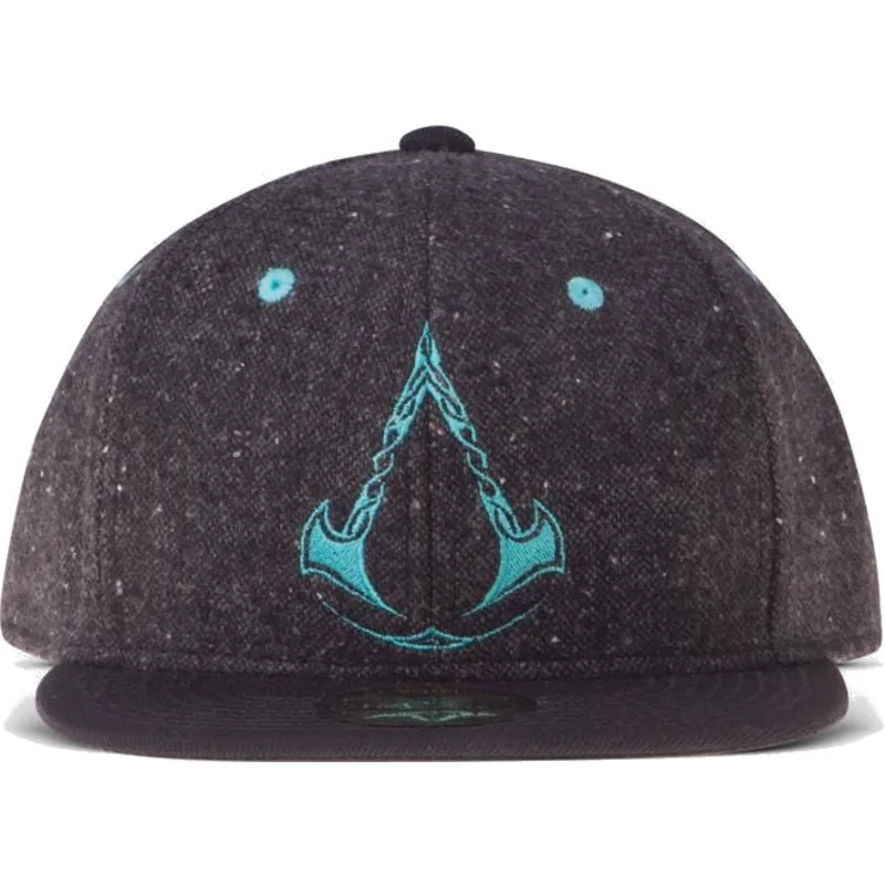 kapa-ravna-crna-snapback-valhalla-difuzed