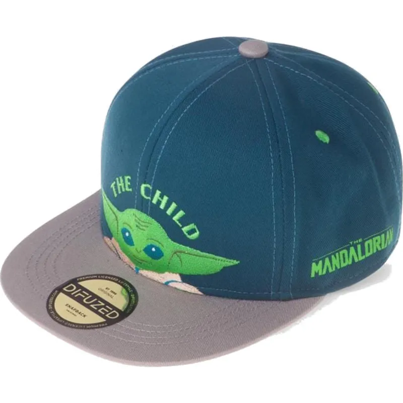 kapa-ravna-plava-snapback-za-djecu-baby-yoda-the-child-the-mandalorian-difuzed