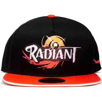 Difuzed Flat Brim Logo Radiant Black and Orange Snapback Cap