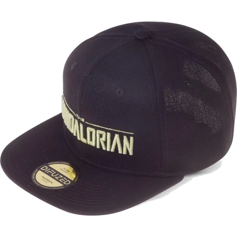 kapa-ravna-crna-snapback-the-mandalorian-silhouette-difuzed