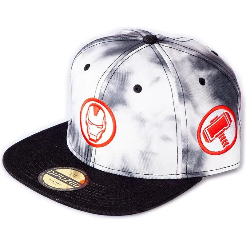 kapa-ravna-bijela-snapback-tye-dye-badge-difuzed kapa-ravna-bijela-snapback-tye-dye-badge-difuzed