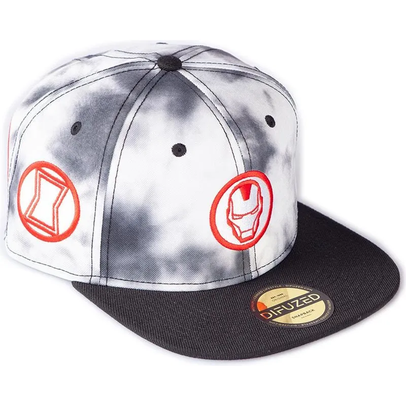 kapa-ravna-bijela-snapback-tye-dye-badge-difuzed kapa-ravna-bijela-snapback-tye-dye-badge-difuzed